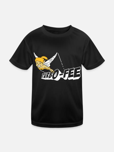 Turbo-Fee - Kinder Funktions-T-Shirt - Schwarz