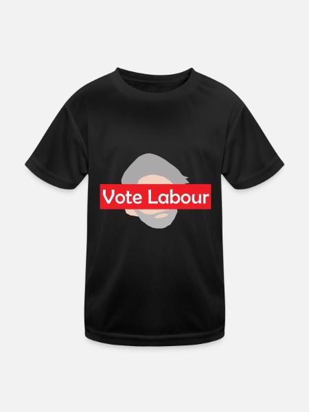 Vote Labor / Jeremy Corbyn - T-shirt sport Enfant - noir - Devant