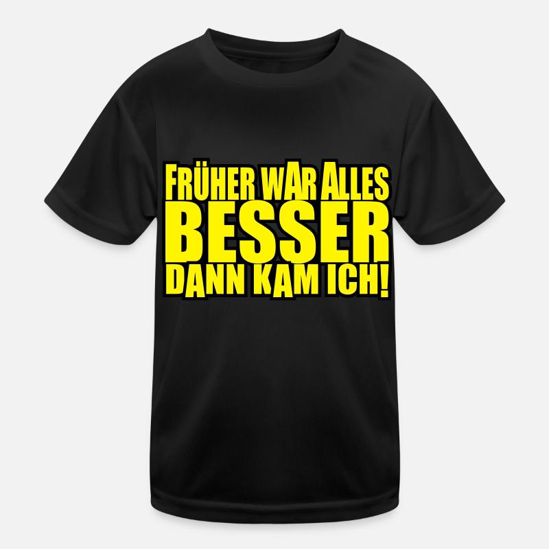 everything was better - Kids Functional T-Shirt - black