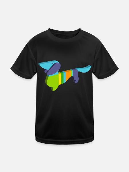 Waldi von München - Kinder Funktions-T-Shirt - Schwarz