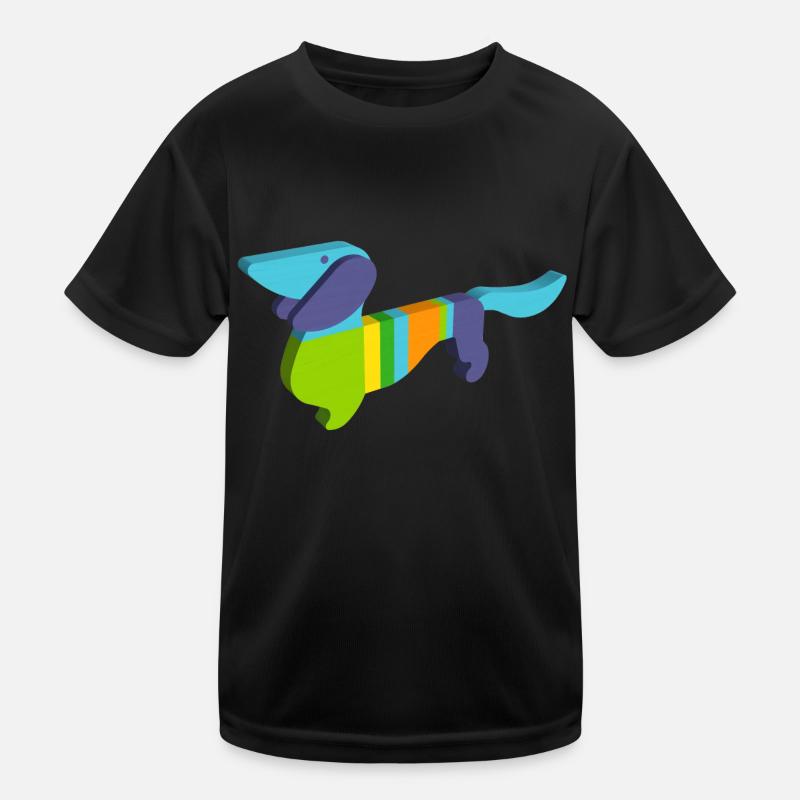 Waldi von München - Kinder Funktions-T-Shirt - Schwarz