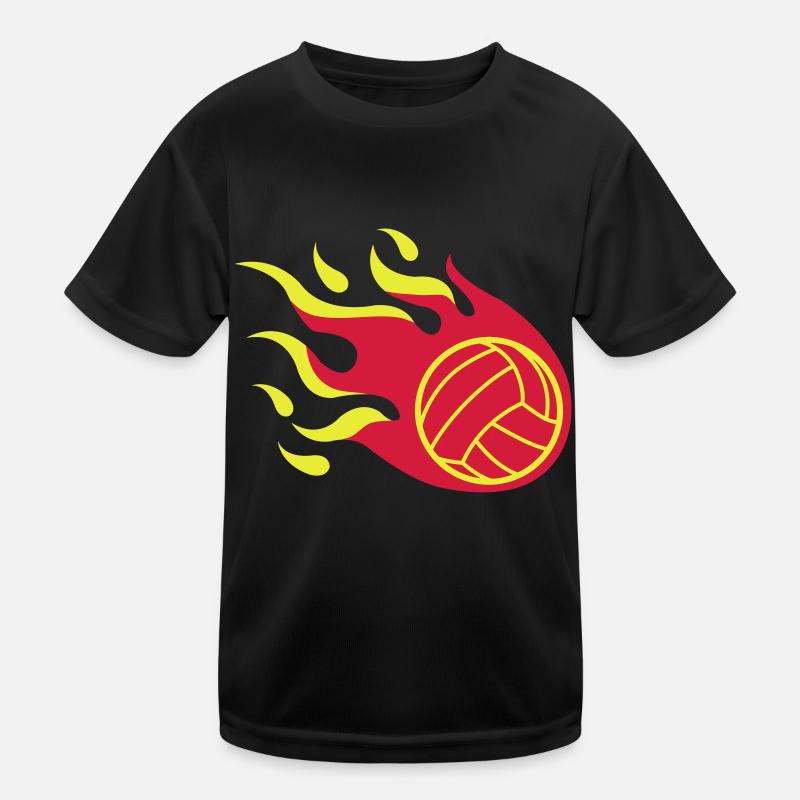volleyball_fire_02 Kinder Funktions-T-Shirt