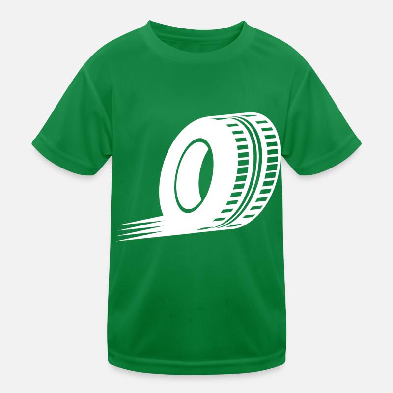 Tire/Reifen Icon simple white Kinder Funktions-T-Shirt