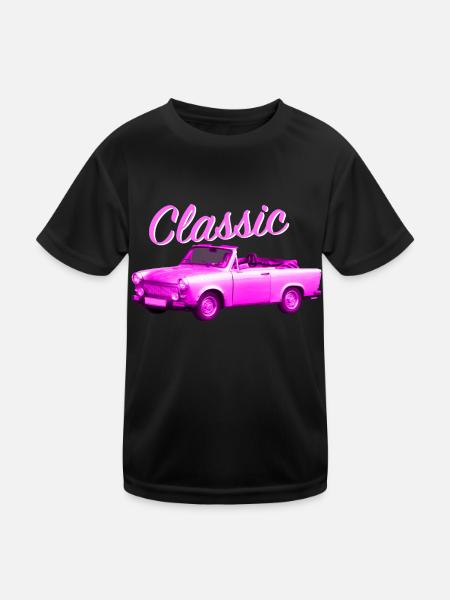Classic Trabbi pink - Kinder Funktions-T-Shirt - Schwarz
