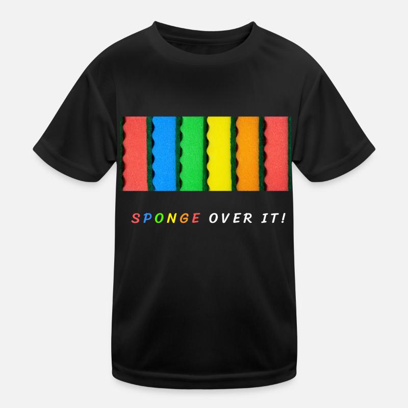 Sponge over it - Kids Functional T-Shirt - black