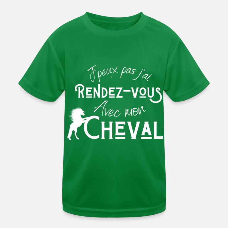 Je peux pas j'ai rendez vous avec mon cheval T-shirt sport Enfant
