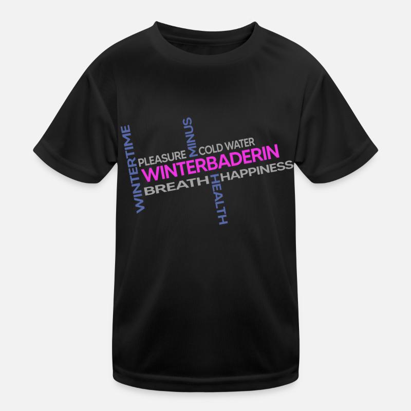 winter bather ice bath polar ice bath winter cold bath Kids Functional T-Shirt