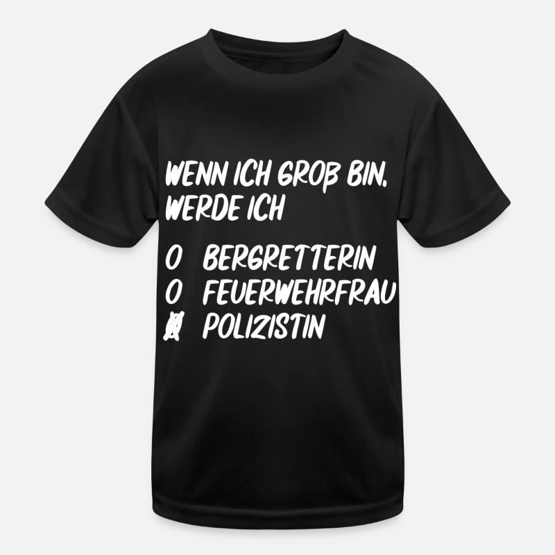 Ich werde Polizistin Kinder Funktions-T-Shirt