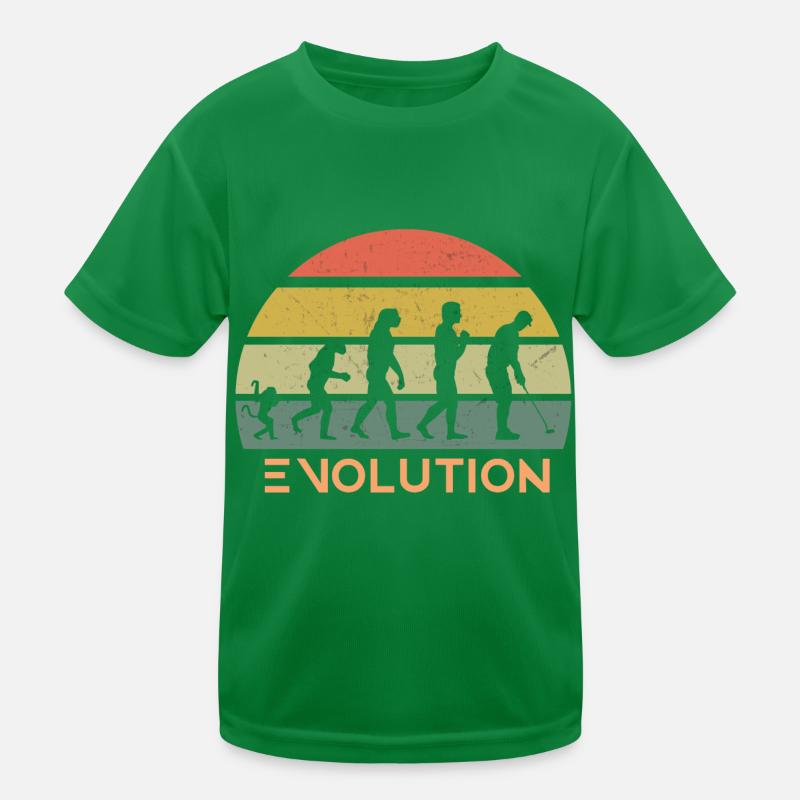 Retro Golf Evolution Kids Functional T-Shirt