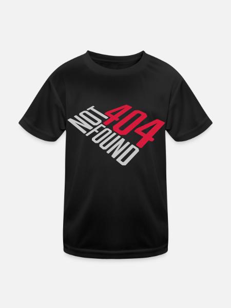 404 not found Error - Kids Functional T-Shirt - black - Front
