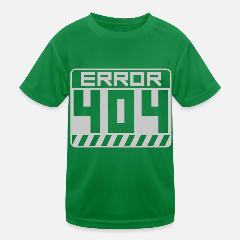 Warning Sign Error 404 Kids Functional T-Shirt