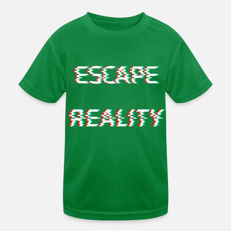 Échapper à la réalité Cyber Problème dystopique futuriste T-shirt sport Enfant