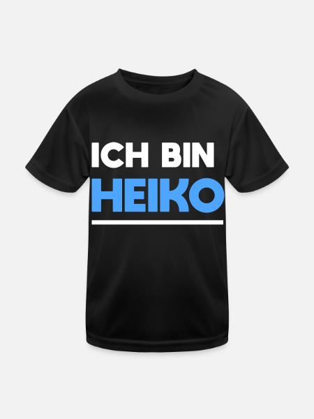 Heiko Name Spruch für stolze Heikos - Kinder Funktions-T-Shirt - Schwarz - Vorne