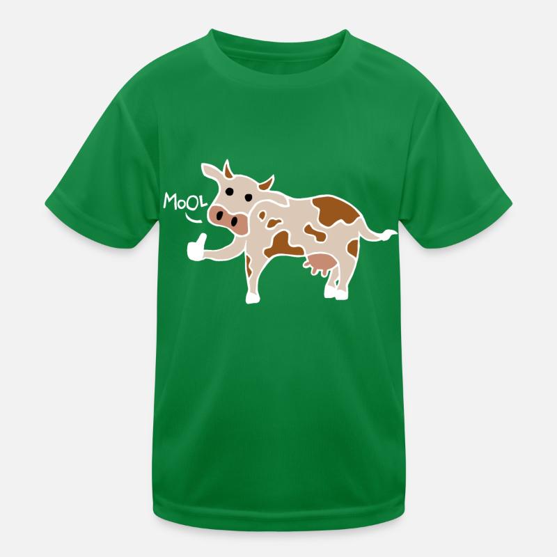 Mool / Cool Cow Thumbs Up (Blanc) T-shirt sport Enfant