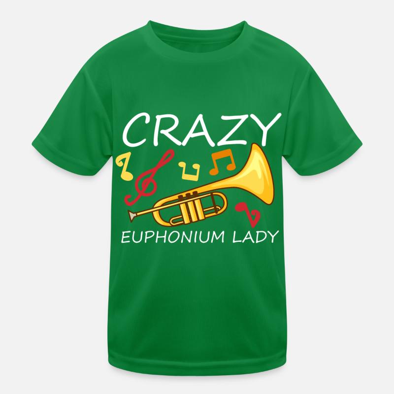 Crazy Euphonium Lady Kinder Funktions-T-Shirt
