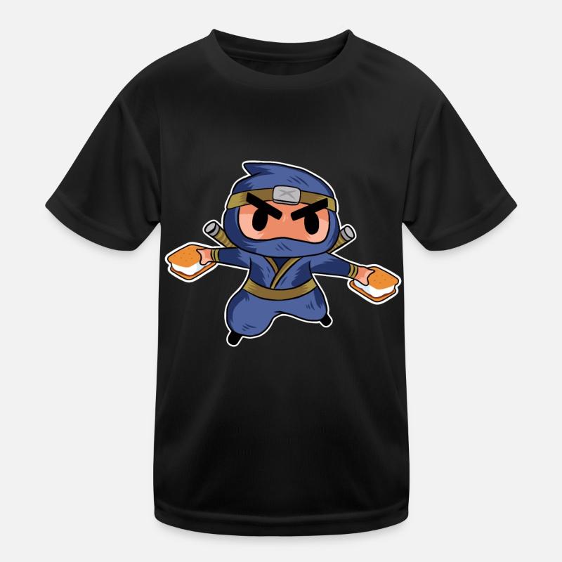 Smore Ninja Kids Cute Marshmallow Camper Kids Functional T-Shirt
