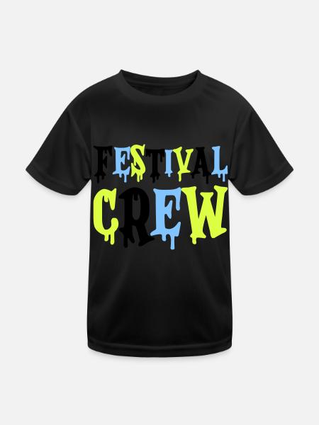 Festival Crew - Kids Functional T-Shirt - black - Front