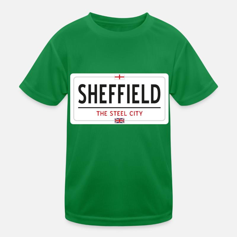 Ortsschild Sheffield Kinder Funktions-T-Shirt