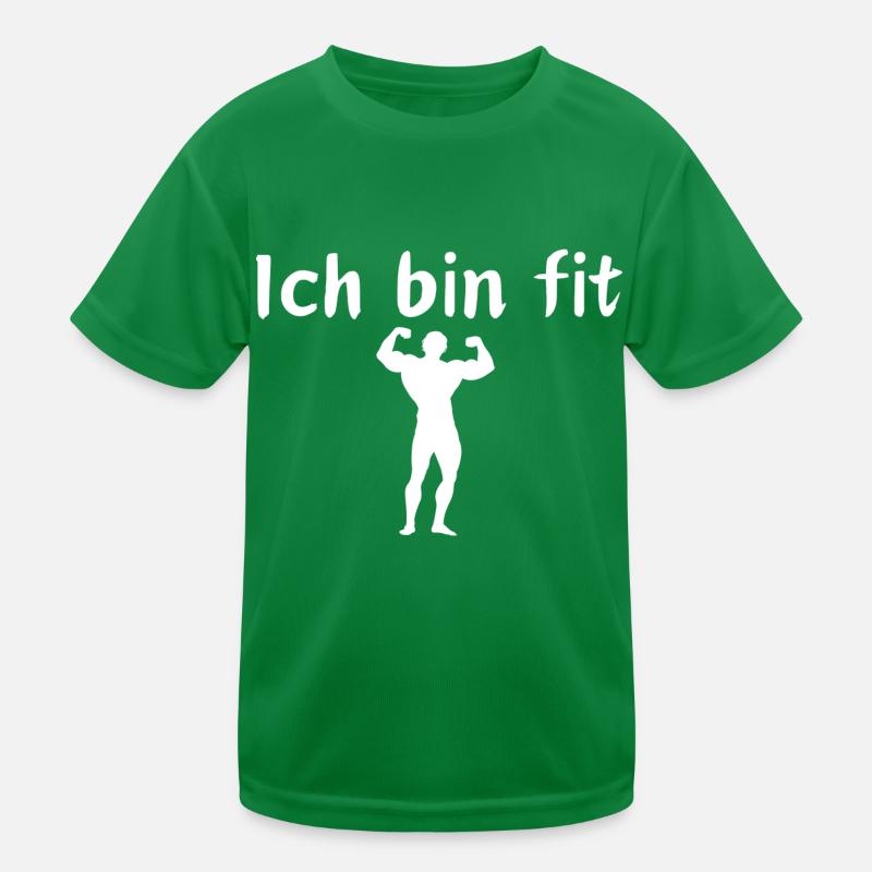 Ich bin fit Kinder Funktions-T-Shirt