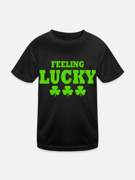 feeling lucky - Kids Functional T-Shirt - black - Front