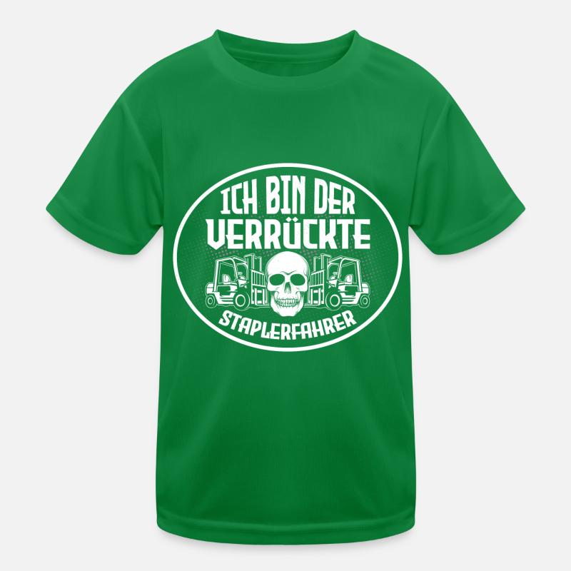Forklift Driver Warehouse Forklift License Kids Functional T-Shirt