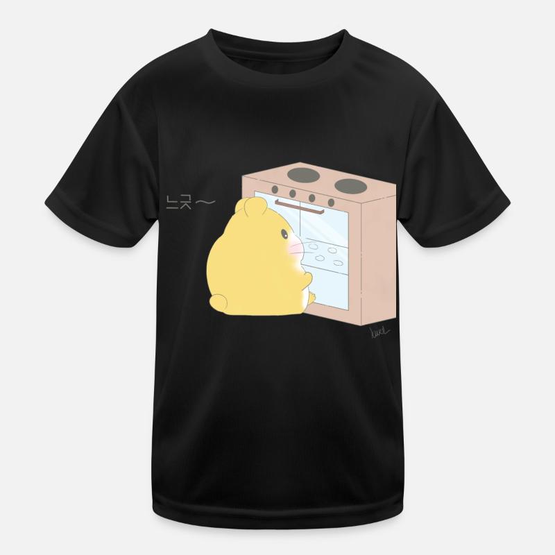 Hamster Baking - Kids Functional T-Shirt - black