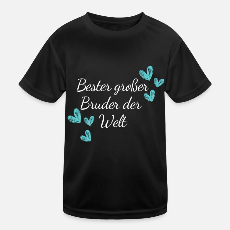 Bester großer Bruder - Kinder Funktions-T-Shirt - Schwarz