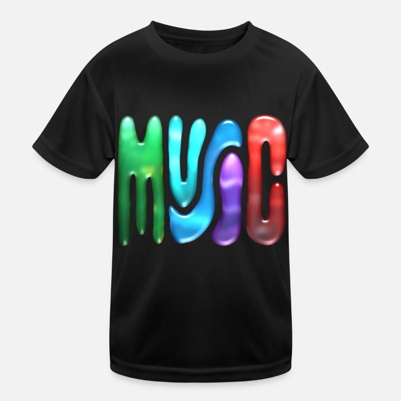 Neon Musik Text Kinder Funktions-T-Shirt