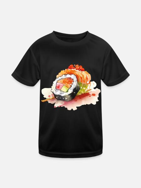 Sushi - Kids Functional T-Shirt - black - Front