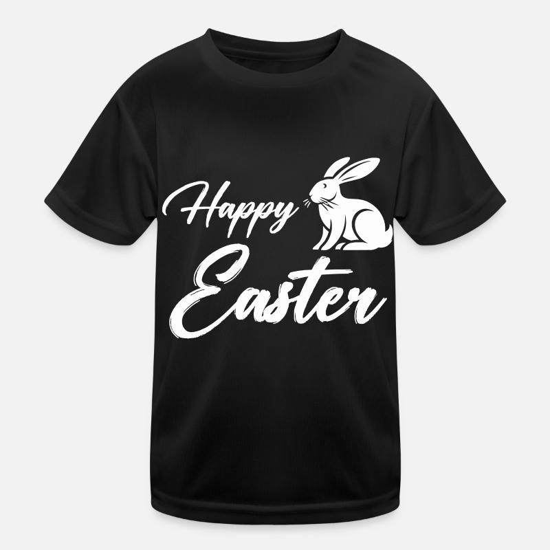 Bunny Happy Easter Kids Functional T-Shirt