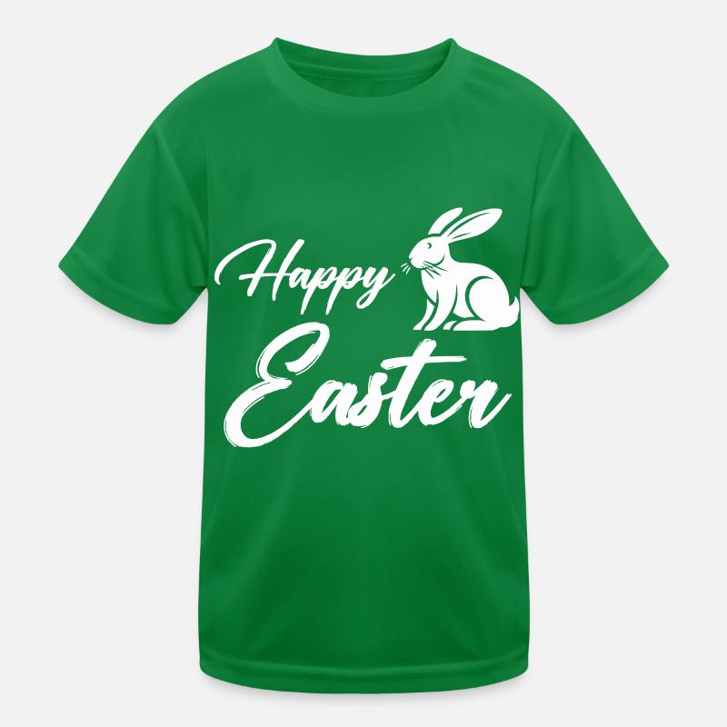 hase happy easter Kinder Funktions-T-Shirt