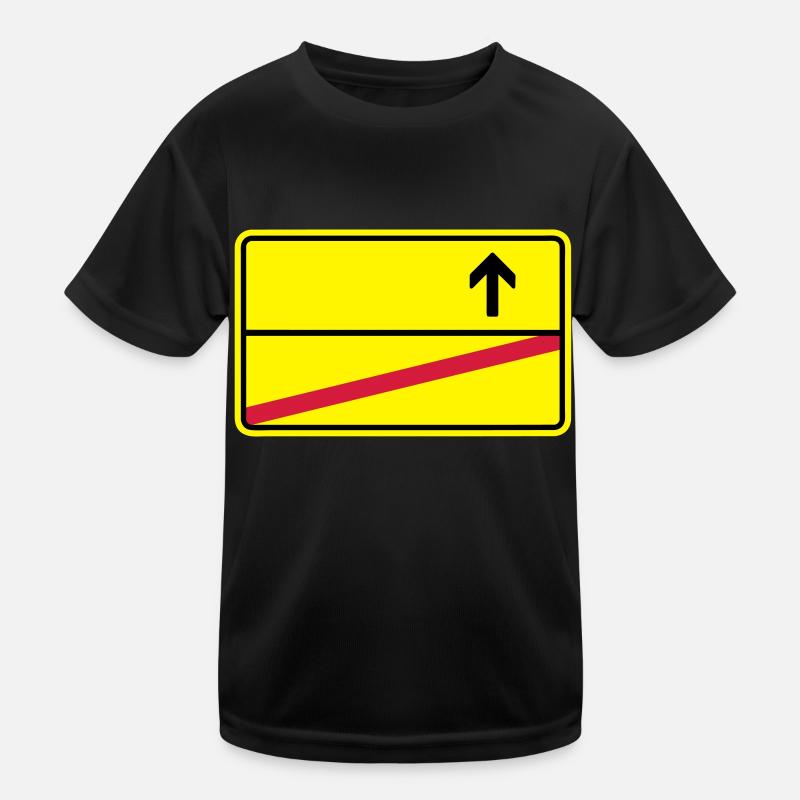 Ortsschild Kinder Funktions-T-Shirt