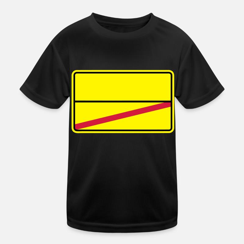 Ortsschild Kinder Funktions-T-Shirt