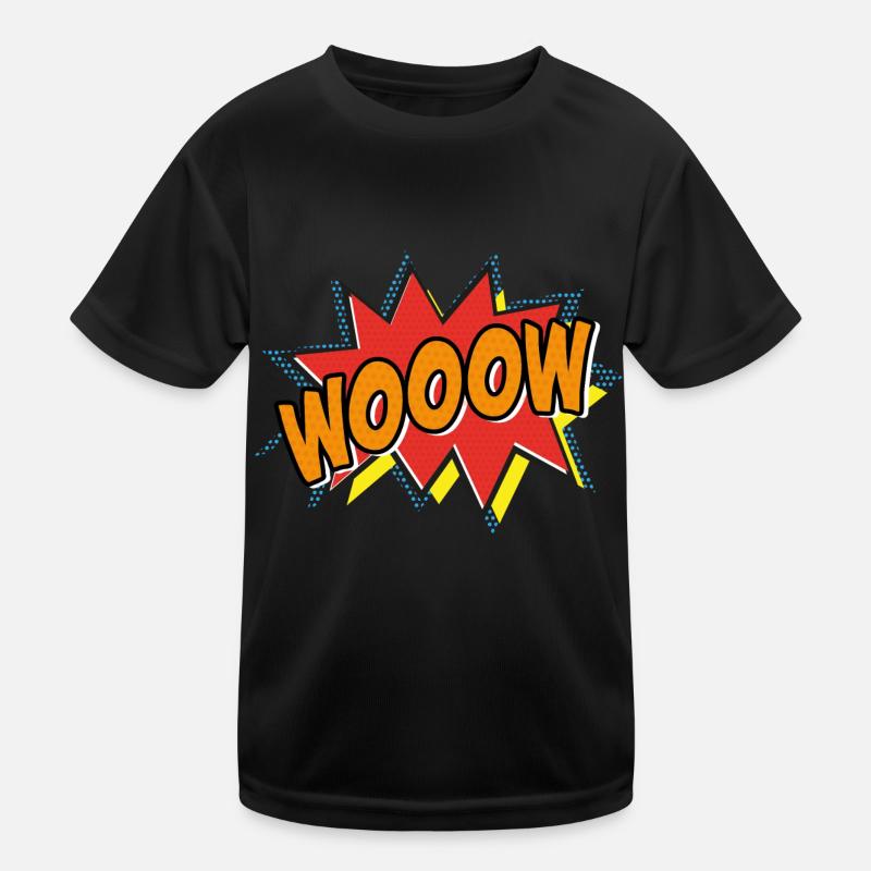WOOOW - Wow! Comi Strip Style - Pop-Art – orange Kinder Funktions-T-Shirt