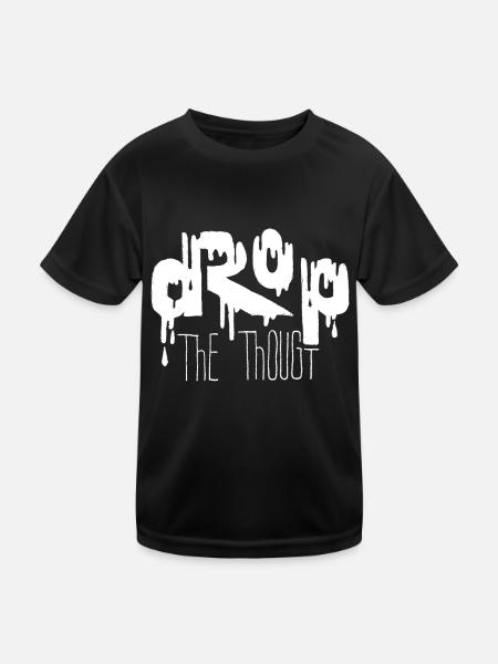 Tiefgehende Gedanken – Kreatives Design für Denker - Kinder Funktions-T-Shirt - Schwarz - Vorne