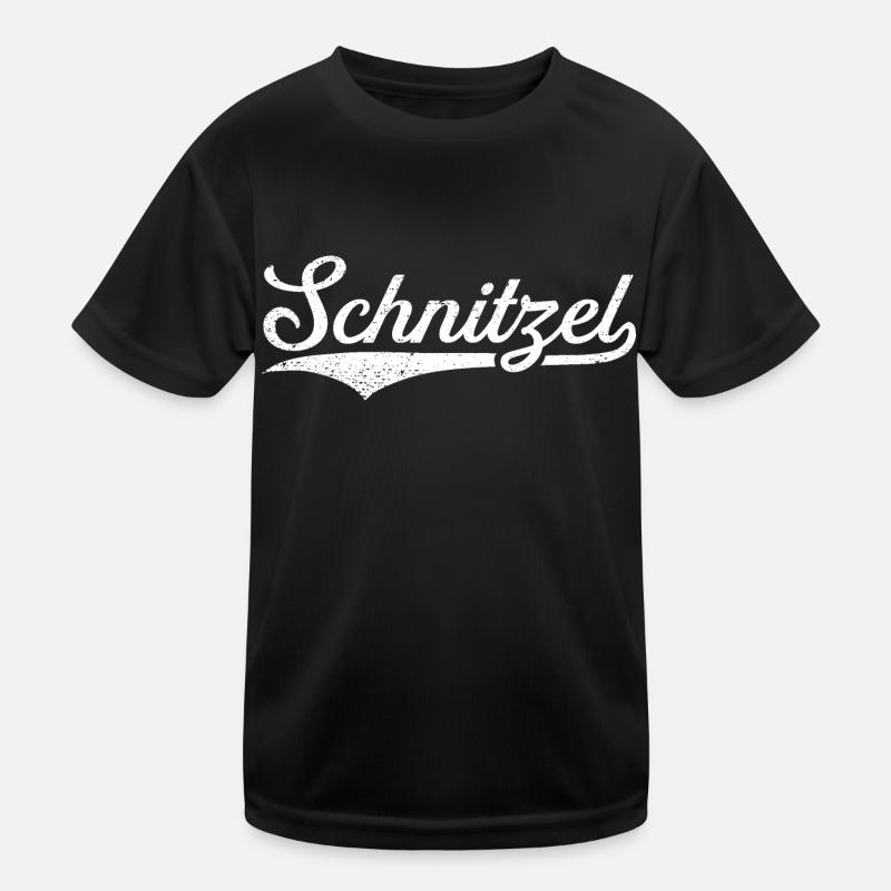 Schnitzel - Kinder Funktions-T-Shirt - Schwarz