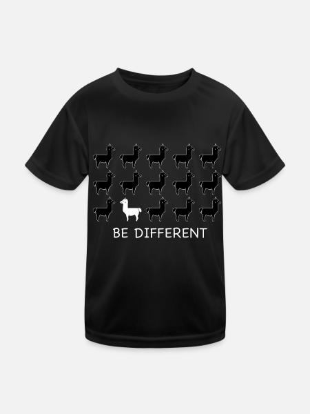 SEE ANDERS Black Lama Black Sharp 2 - Kids Functional T-Shirt - black - Front