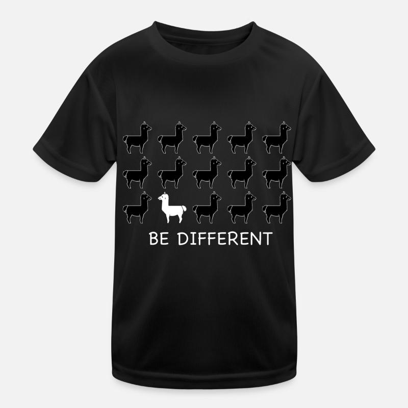 SEIEN SIE ANDERS Schwarzes Lama Schwarzes Scharf 2 - Kinder Funktions-T-Shirt - Schwarz