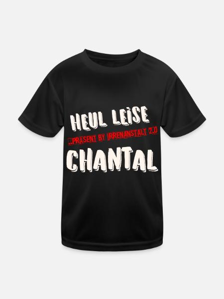 HEUL LEISE CHANTAL - Kinder Funktions-T-Shirt - Schwarz - Vorne