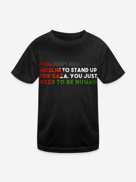 Stand Up For Palestine - Kids Functional T-Shirt - black