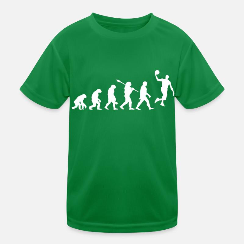 Entwicklung des Basketballs Geschenk Kinder Funktions-T-Shirt