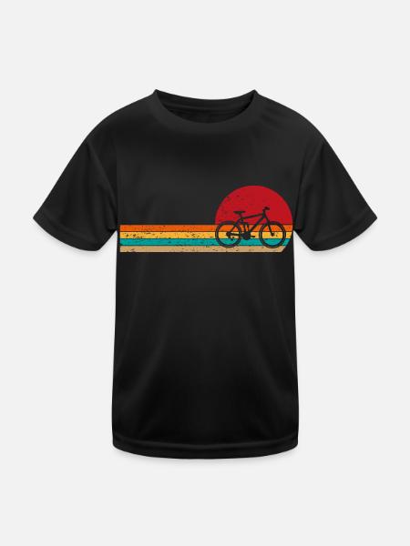 Bicycle Gift Cyclist Sport Downhill - Kids Functional T-Shirt - black - Front