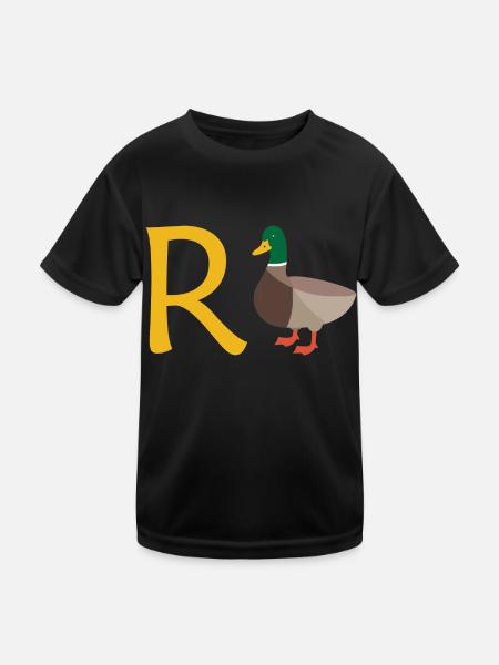 Rente Ente Ruhestand Pension Frührente Geschenk - Kinder Funktions-T-Shirt - Schwarz - Vorne
