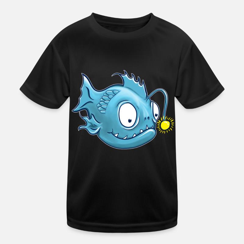 Laternenfisch oder auch Anglerfisch Kinder Funktions-T-Shirt