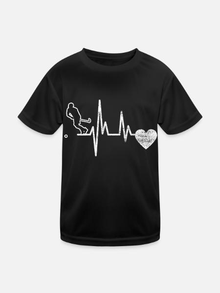 Feldhockey Unihockey Hockey Geschenk Hockeyspieler - Kinder Funktions-T-Shirt - Schwarz - Vorne
