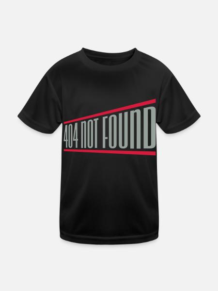 404 not found computer - Kids Functional T-Shirt - black - Front