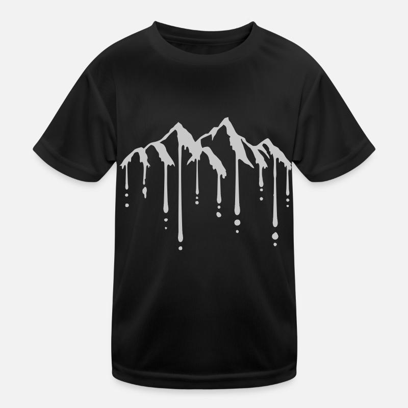 Tropfen Berge Schnee schmelzen Kinder Funktions-T-Shirt