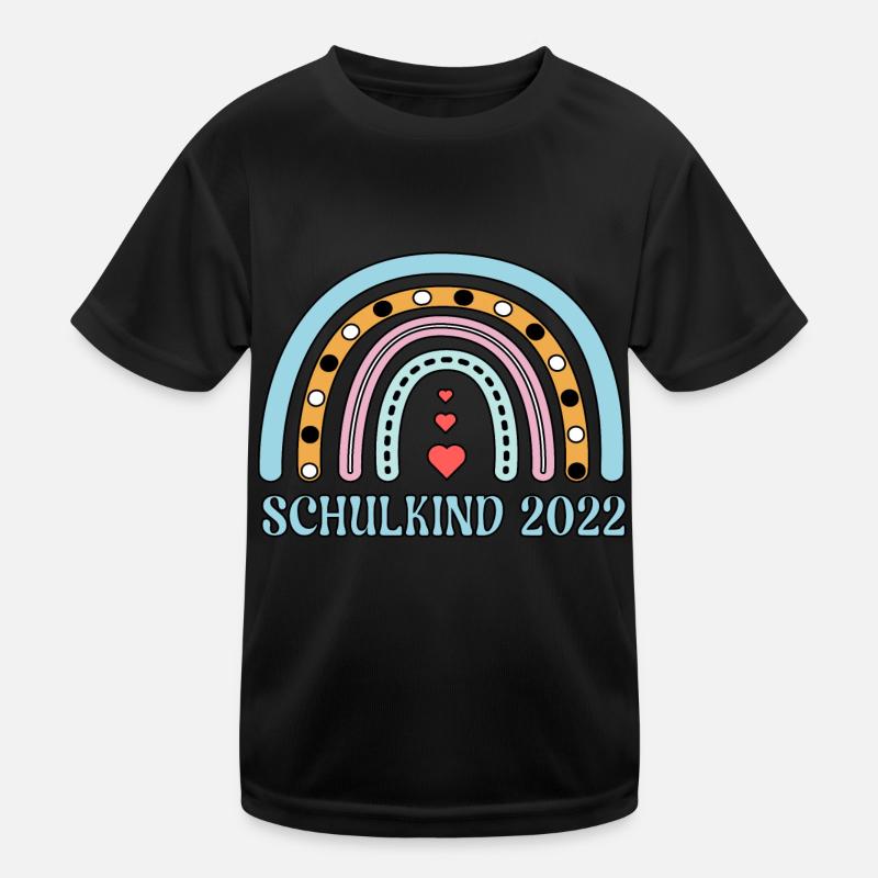 Schulkind 2022 Schulanfang Regenbogen Einschulung Kinder Funktions-T-Shirt