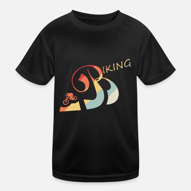 Biking - Kinder Funktions-T-Shirt - Schwarz