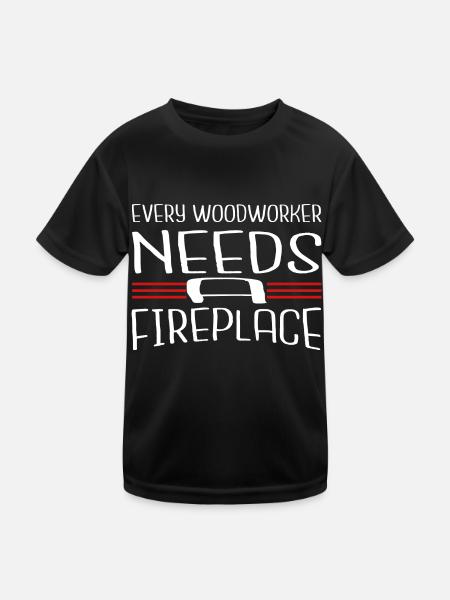 charpentier Citations T-shirts Blagues - T-shirt sport Enfant - noir - Devant